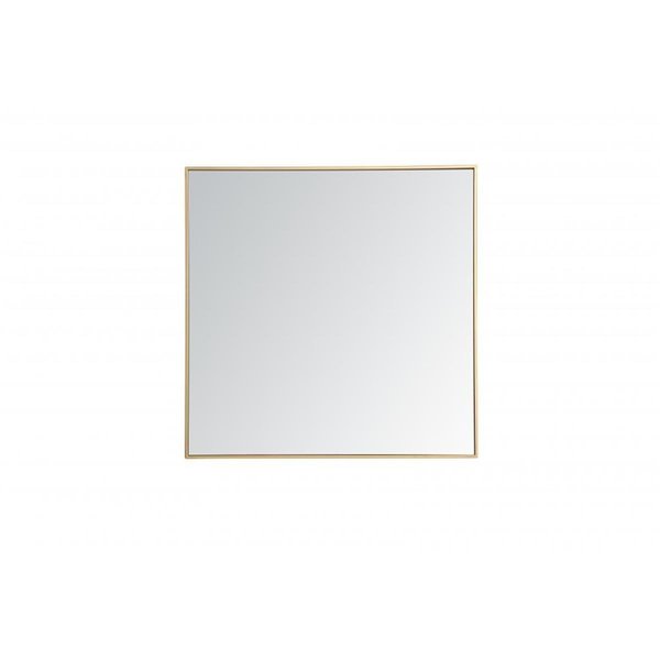 Blueprints 36 in. Metal Frame Square Mirror in Brass - 35.25 x 71.25 x 0.16 in. BL2571256